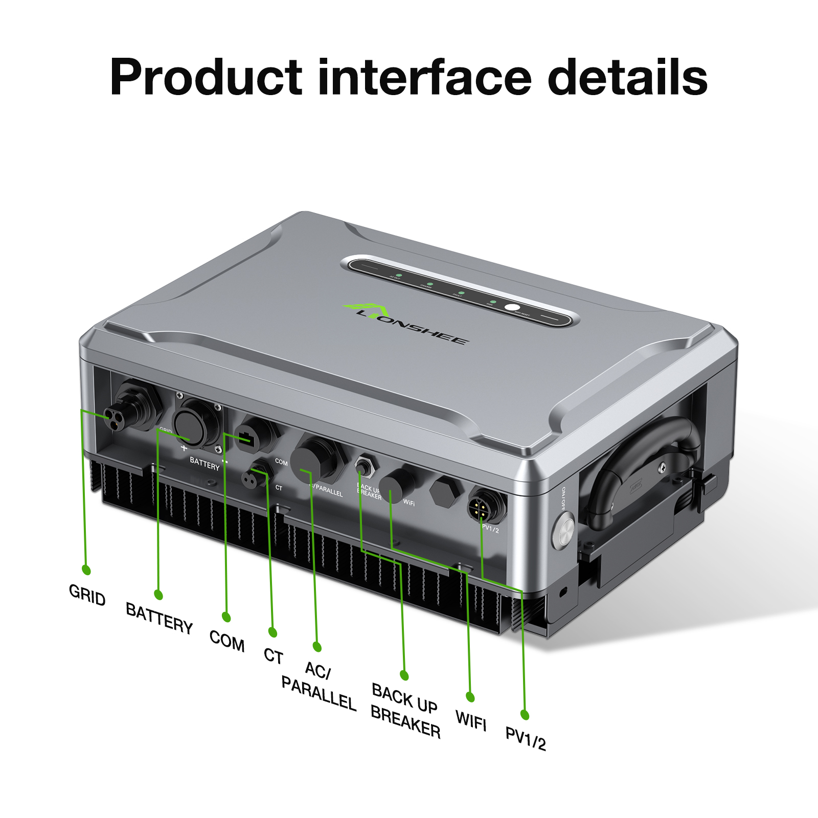 EU Germany Warehouse 1600W 2400W Home & Portable Hybrid Inverter With Wi-Fi Remote Control Function 