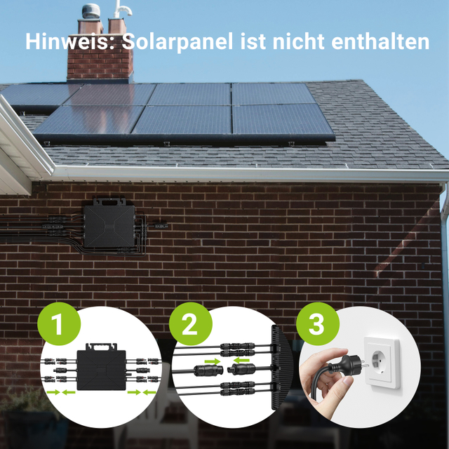 2000W Grid Tie Solar Inverter Home Roof Balcony Energy System Micro Inverter 2000 Watts