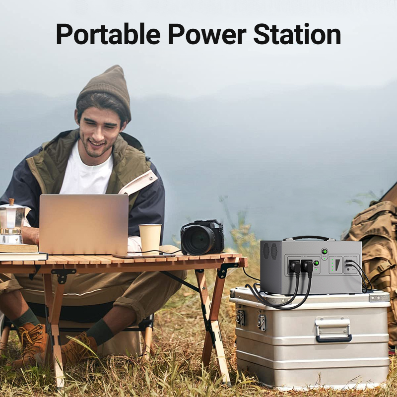 Lionshee Portable Power Station with Solar Energy Storage Power Box & Remote-Control Inverter Box