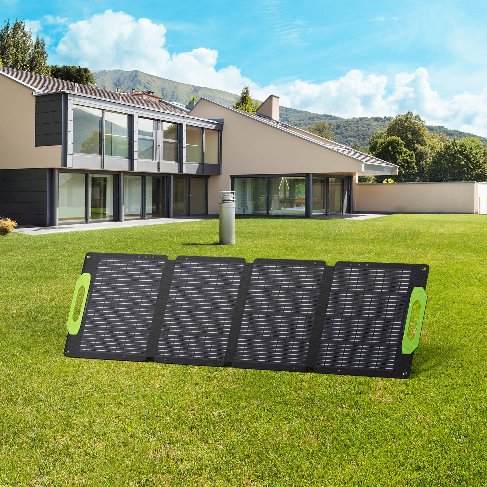 100W Portable Foldable 4 Folds Briefcase Solar Panel With Kickstands