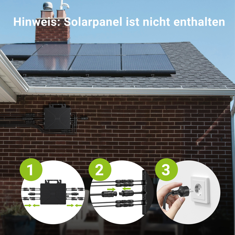 EU Germany Warehouse 2000W Grid Tie Solar Micro Inverter For 10kw Balcony Energy Storage System Solar Panel System