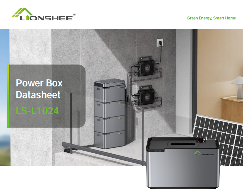 Lionshee 1kwh-4kwh IP65 LiFePo4 Battery Storage System 51.2V Stackable Lithium Ion Home Balcony Solar System CAN Communication