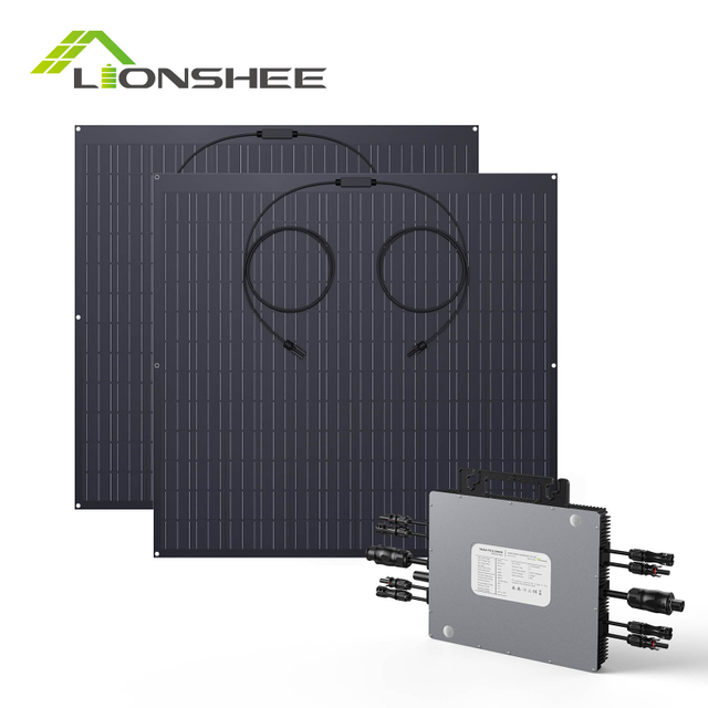 800w 1600w 2000w Micro Inverter Solar System On Grid Balcony Power Plant 240W Flexible PV Panel System