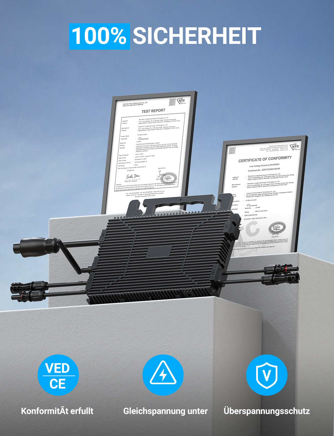 LIONSHEE On Grid Micro Inverter 800W For Balcony Solar System