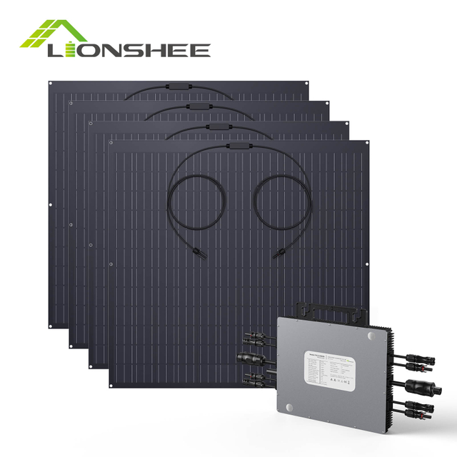 2000w Balcony Solar Kits | Grid Tie Solar Energy Storage System With 2kw Micro Inverter & 240W Flexible Solar Panel