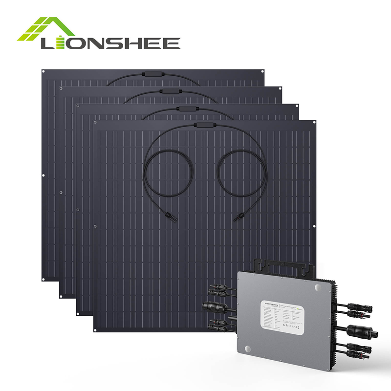 2000w Balcony Solar Kits | Grid Tie Solar Energy Storage System With 2kw Micro Inverter & 240W Flexible Solar Panel