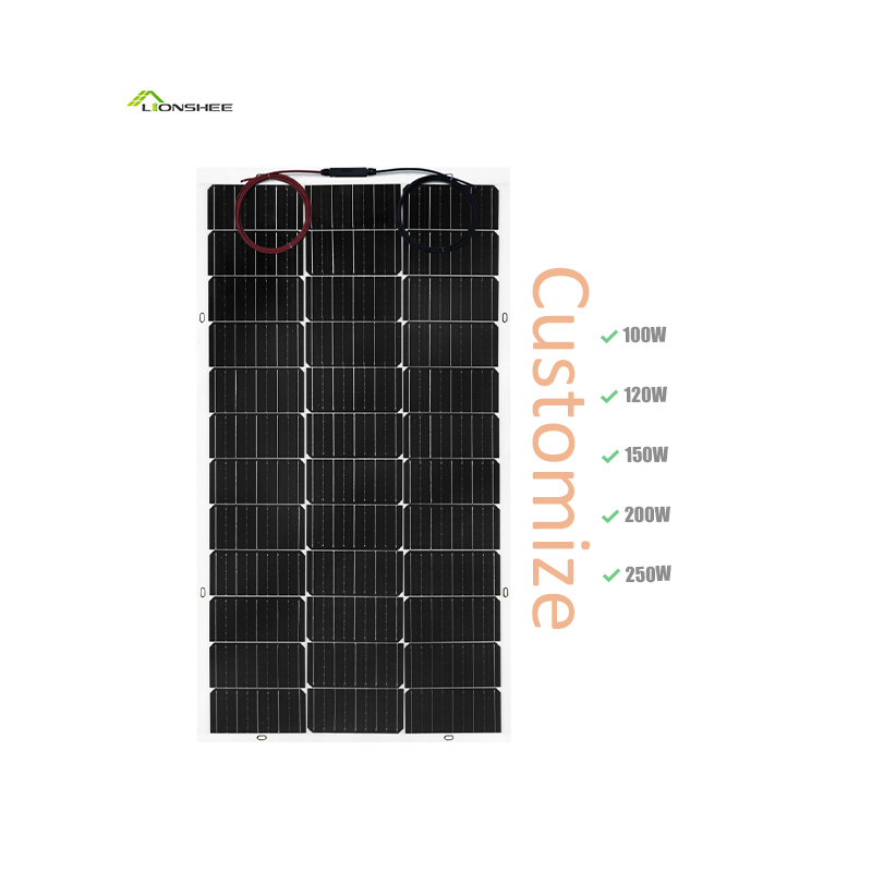 Custom 100w 120w 150w 200w 250w Portable Solar Panel For Boat, RVs, Roof, Camping