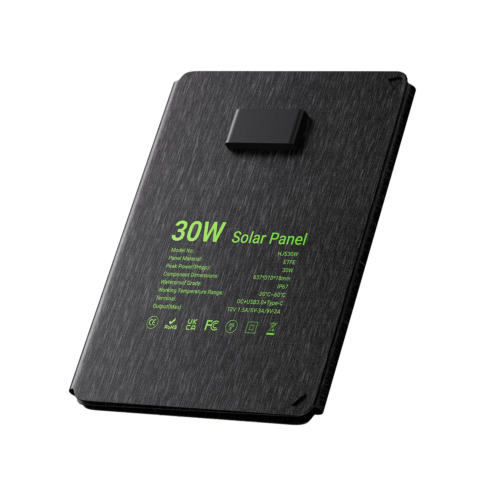 30W Foldable Solar PV Panel 30 Watts for Backpack Mountaineering Camping Moboile Phone Charger