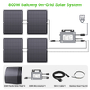 LS-PV800Mi 800W Flexible Solar Kit with 4x200W Panels and 800W WiFi Microinverter 5M AC Cable for Balcony RV