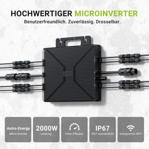 EU Germany Warehouse 2000W Grid Tie Solar Micro Inverter For 10kw Balcony Energy Storage System Solar Panel System