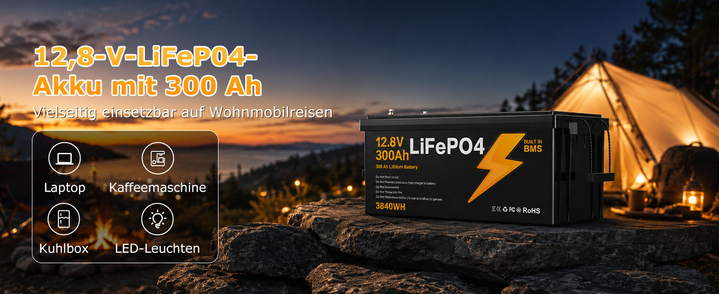LIONSHEE BZ0003-LFP-300A 12.8V 300Ah LiFePO4 battery
