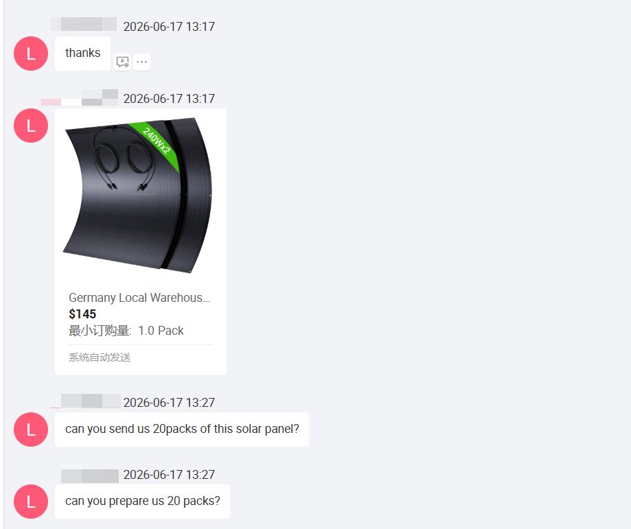 Early product enquiry for packs of 240 W flexible solar panels