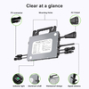 230V 50Hz DC to AC On Grid Balcony and Roof Solar Inverter Microinverter For 280W-550W PV Panel