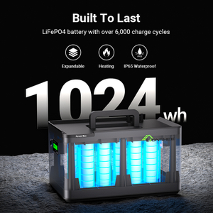LIONSHEE LS-L1024 1024Wh Stackable LiFePO4 Power Box, 51.2V Solar Storage Battery Expandable to 6144Wh