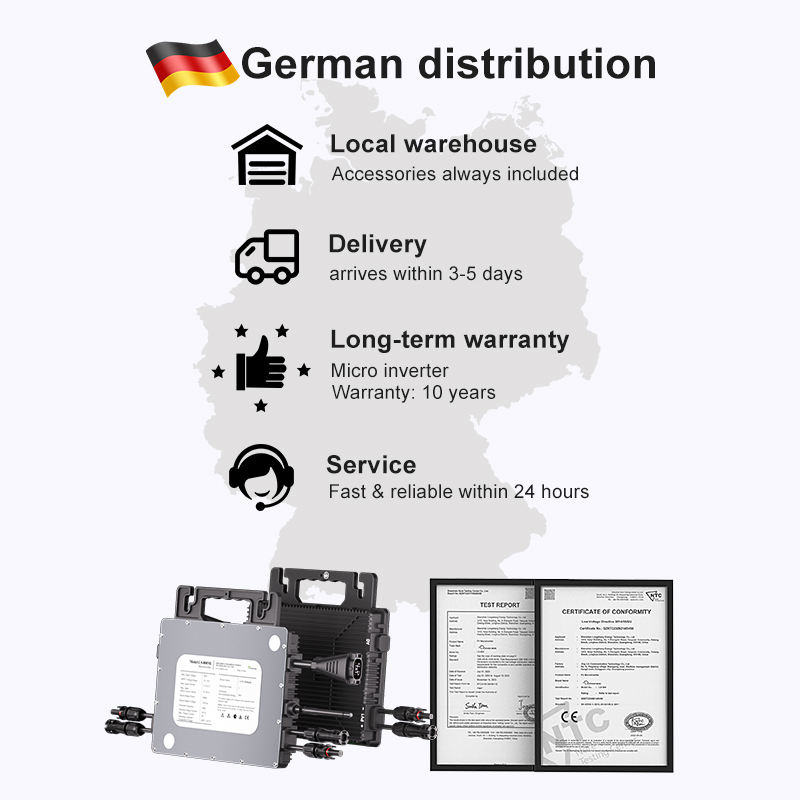 1600W Output Power DC To AC Micro Inverter On Grid 230V WiFi APP Function Solar Microinverter (EU Germany Warehouse)