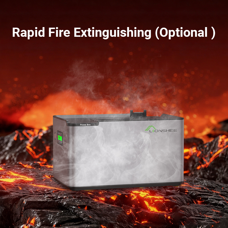 LIONSHEE LS-L1024 51.2V 1024Wh LiFePO4 Home Battery, IP65, 6000 Cycles, Optional Low-Temperature Heating and Fire Extinguishing