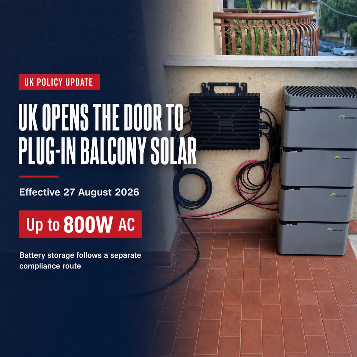 UK Plug-In Balcony Solar Rules 2026: What The New Law Means for Home Energy Storage