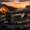 LIONSHEE BZ0003-LFP-300A 12.8V 300Ah 3840Wh IP67 LiFePO4 Lithium Battery