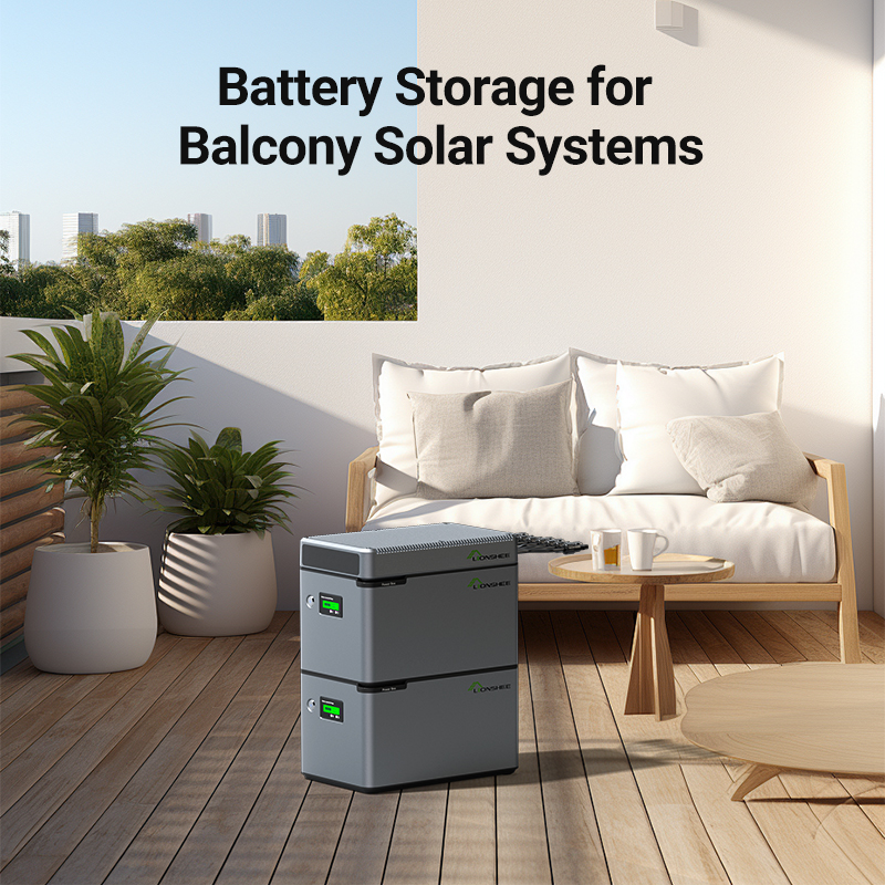 LS-L1024 balcony battery storage next to a terrace sofa