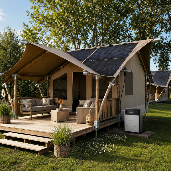 16 Flexible Solar Panels Power Safari Tents at A Glamping Site in The Netherlands